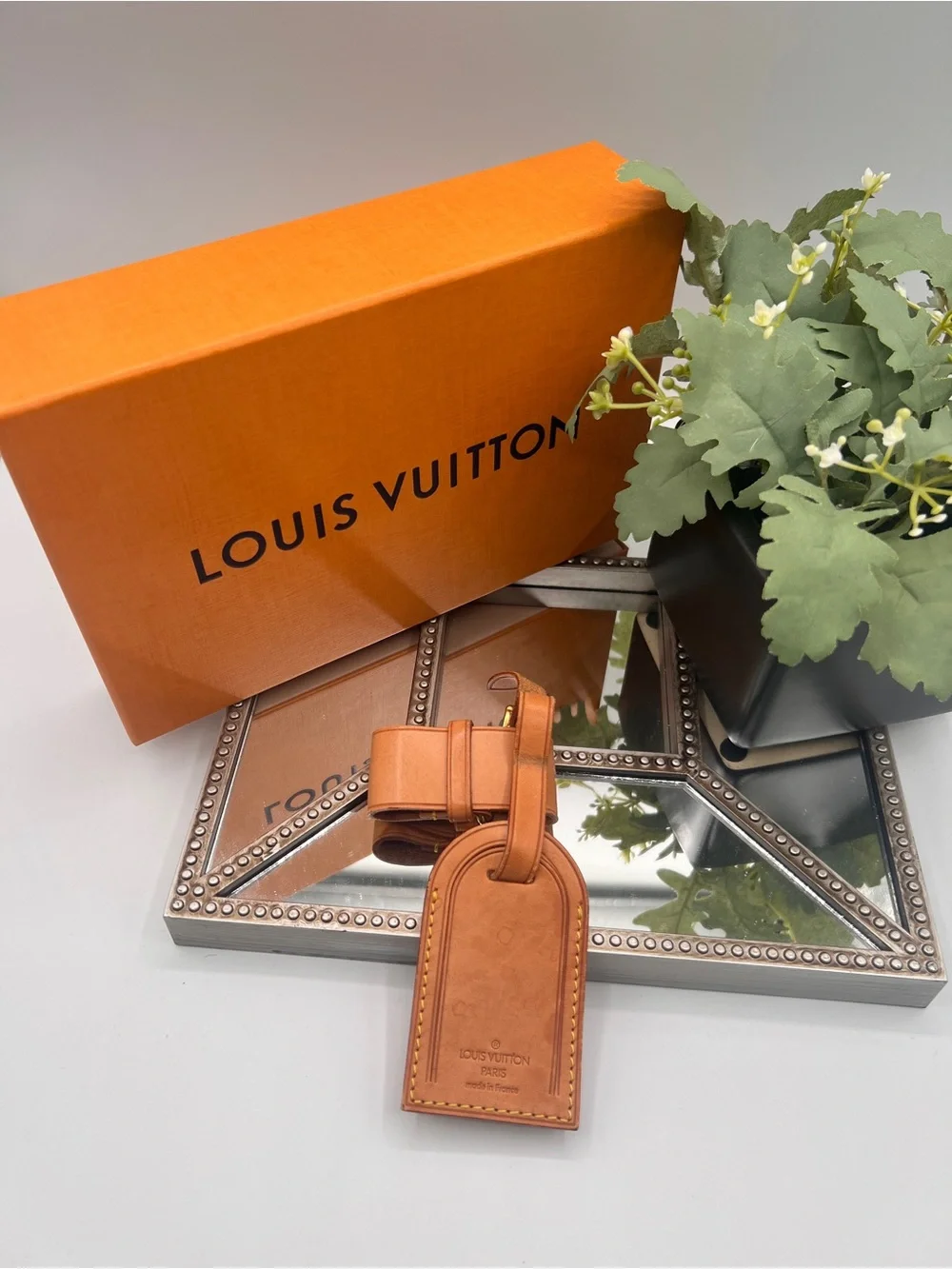 Louis Vuitton Vachetta Luggage Tag and Poignett (Handle Strap)